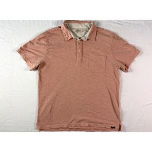 Faherty Polo Shirt Mens L Short Sleeve Cotton Slub Coastal Preppy Elevated Soft